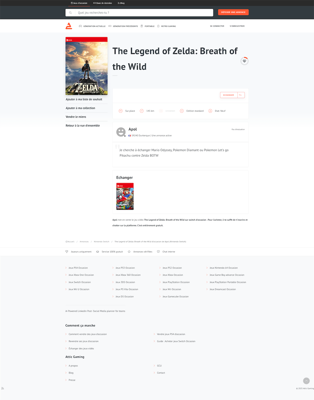 Attic Gaming Marketplace - Features