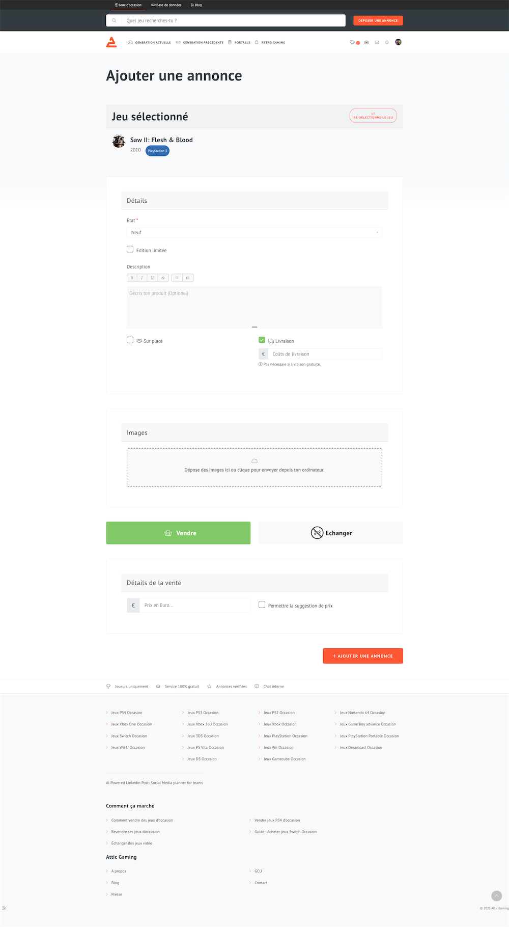 Attic Gaming Marketplace - Mobile View