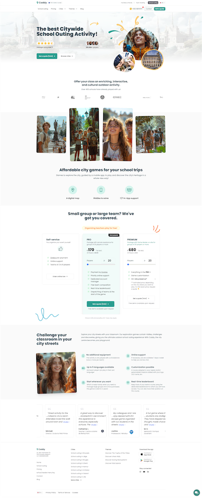 Coddy, jeux d'évasion urbains - Features