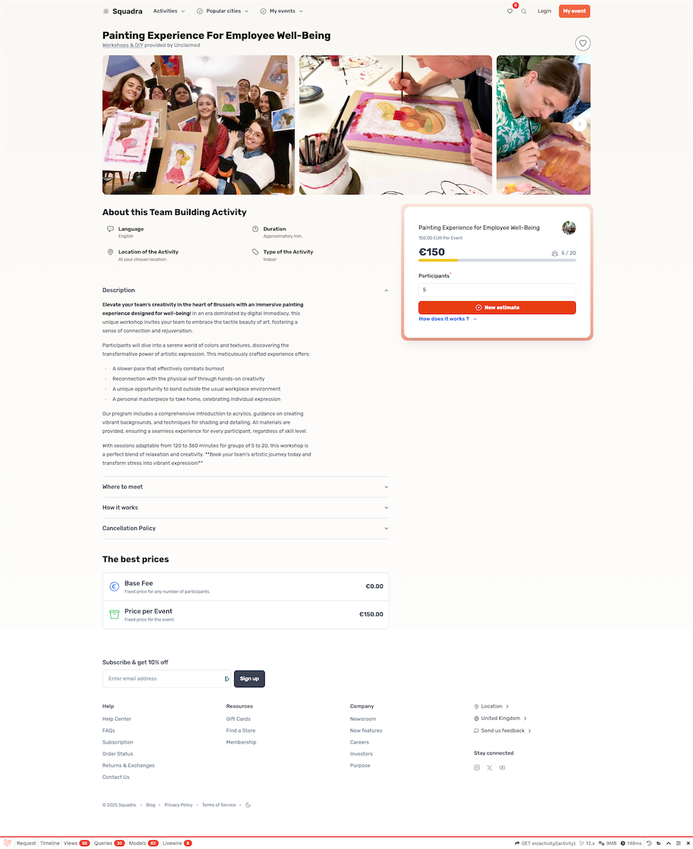 Squadra — Team-Building Marketplace - Mobile View